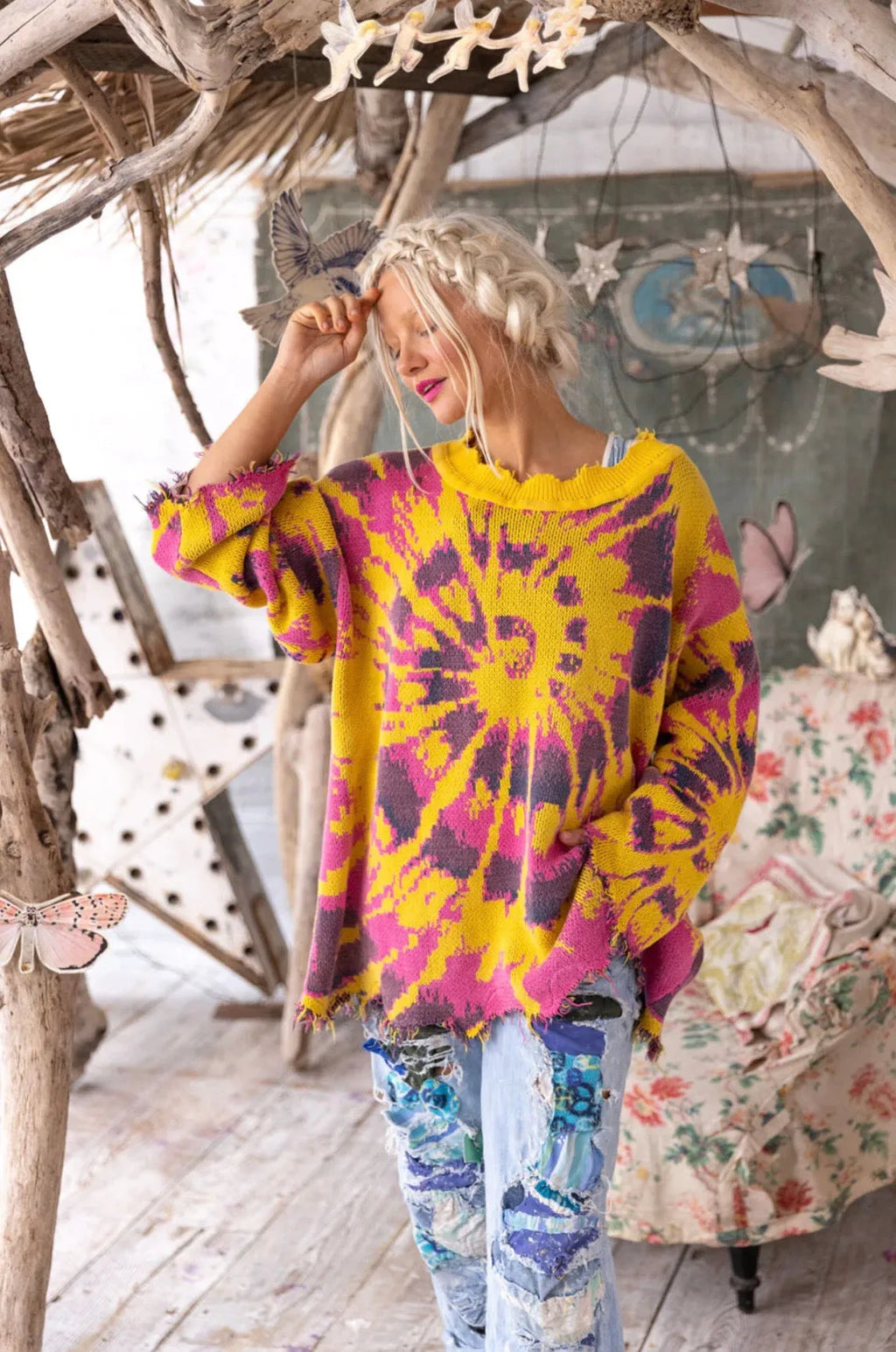  MAGNOLIA PEARL KALEIDOSCOPE SWEATER - TOP 2154 - Stay Wild Collective  Sweaters & Jumpers