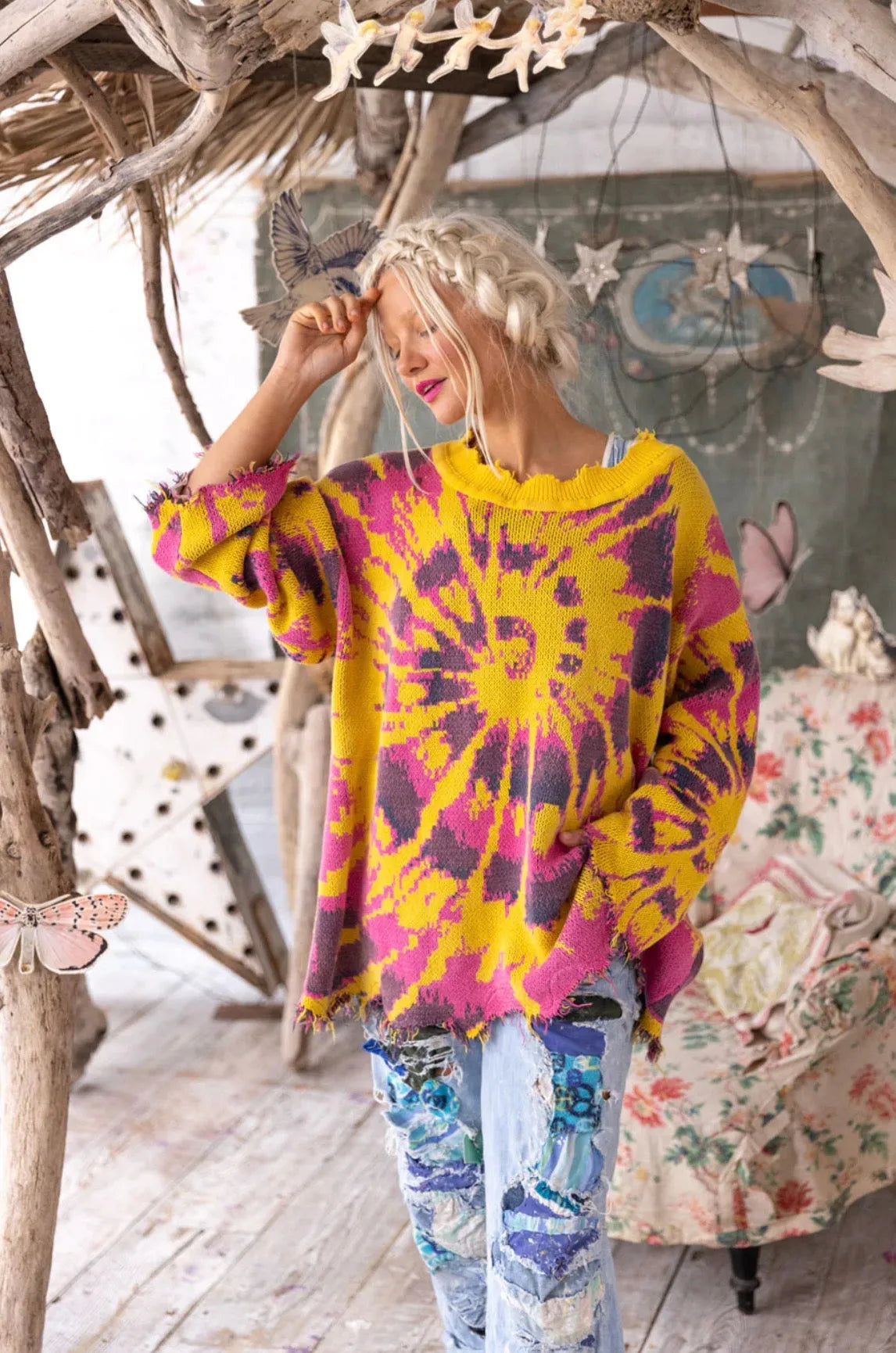  MAGNOLIA PEARL KALEIDOSCOPE SWEATER - TOP 2154 - Stay Wild Collective  Sweaters & Jumpers