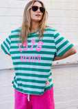 MEXICO 1976 STRIPE TEE - GREEN STRIPE  hammil and co - Stay Wild Collective  