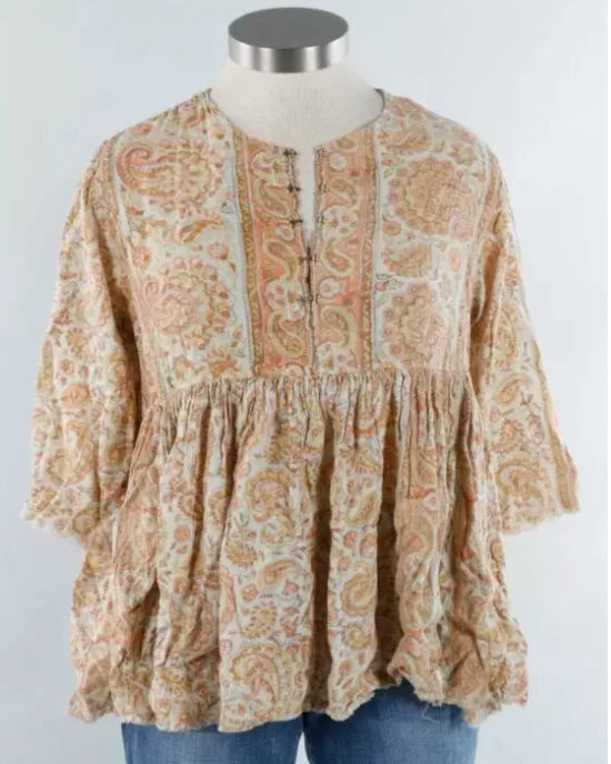 Magnolia Pearl 780 Ojai Blouse Naranja - Stay Wild Collective  Shirts & Tops