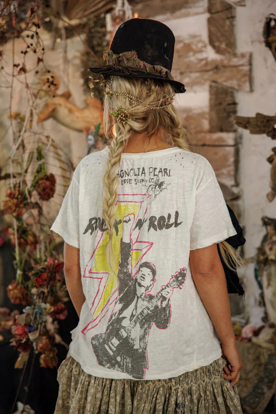 Magnolia Pearl AC/DC Rock N' Roll Tee TOP 2570-TRUE-OS - Stay Wild Collective  t shirt