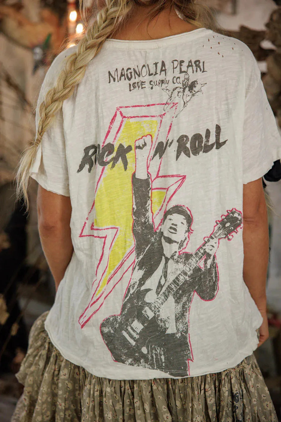 Magnolia Pearl AC/DC Rock N' Roll Tee TOP 2570-TRUE-OS - Stay Wild Collective  t shirt