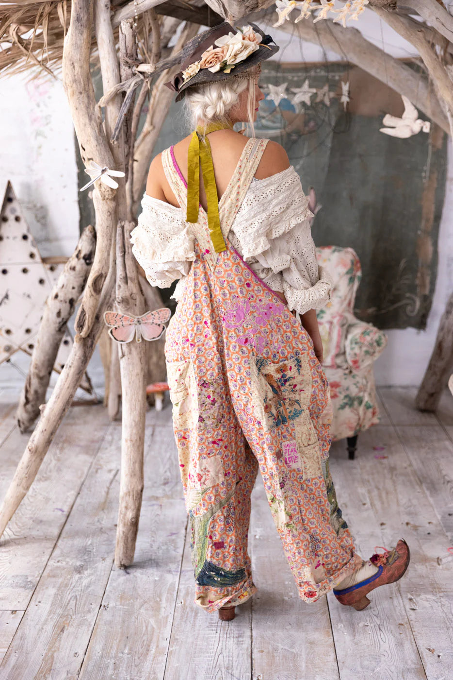  Magnolia Pearl Applique Love Overalls 148 Celine - Stay Wild Collective  