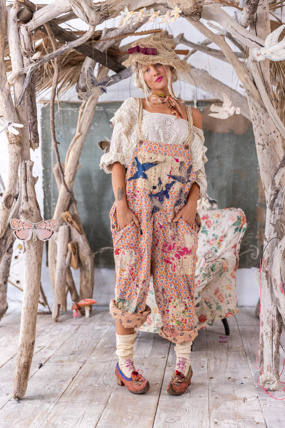  Magnolia Pearl Applique Love Overalls 148 Celine - Stay Wild Collective  