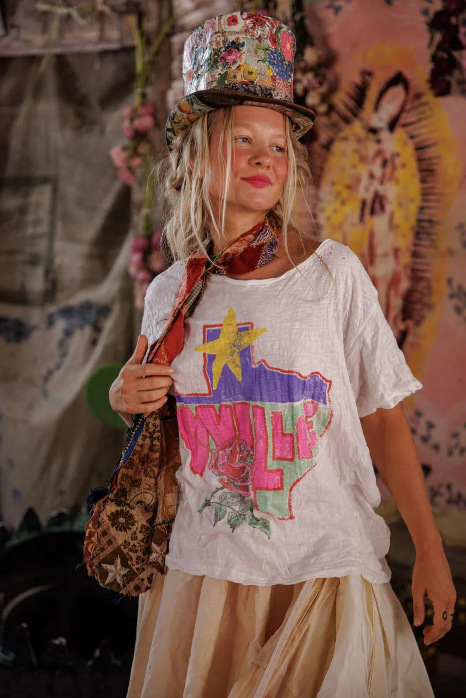 Magnolia Pearl Blue Eyes Willie Nelson Tee TOP 2846-TRUE-OS - Stay Wild Collective  Top