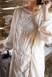 DRESS 674-RANI-OSEuropean Cotton and Cotton Silk Queen Nellie Dress with Embroidery, - Stay Wild Collective  Dress
