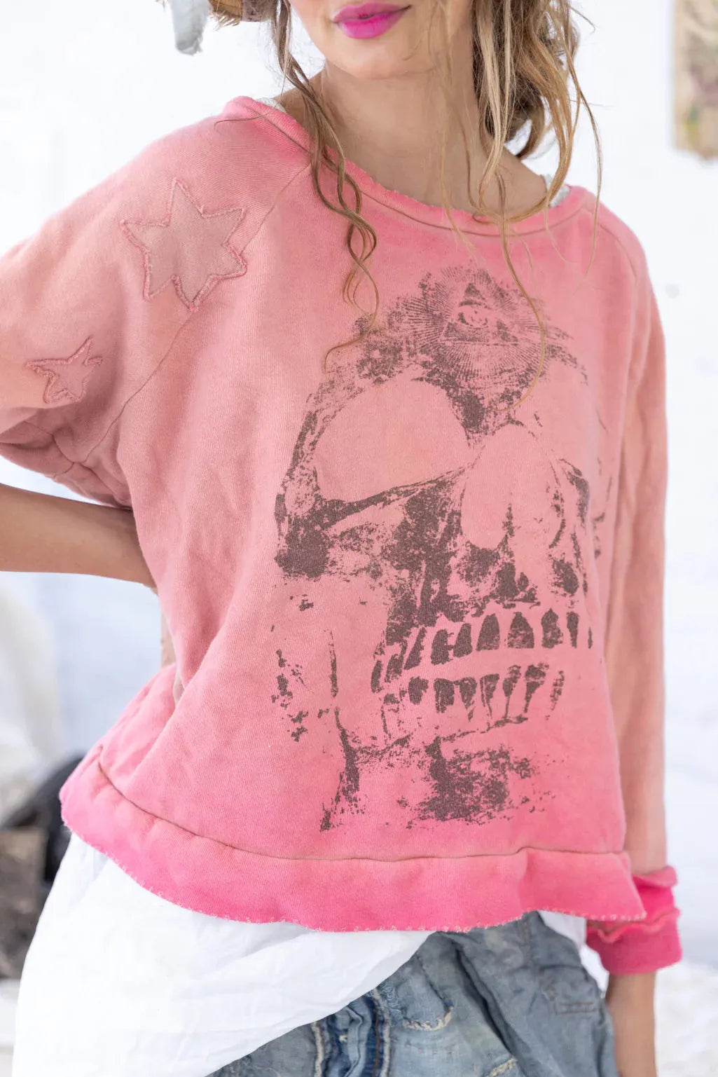 Magnolia Pearl EF Star Appliqué Richi Sweatshirt OP 1970-SUNAZ-OSEF - Stay Wild Collective  Sweaters & Jumpers
