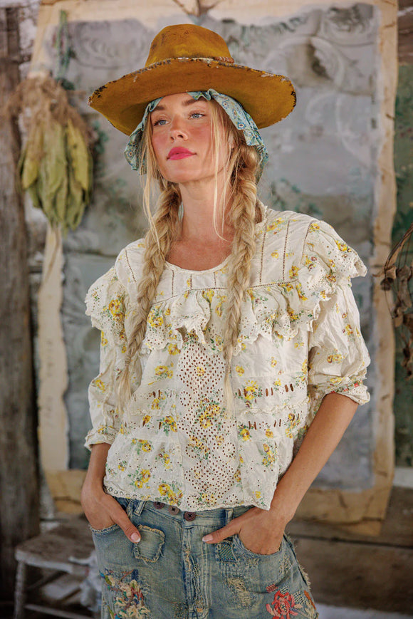 Magnolia Pearl Eadred Eyelet Blouse TOP 1283-LRTTA-OS - Stay Wild Collective  Shirts & Tops
