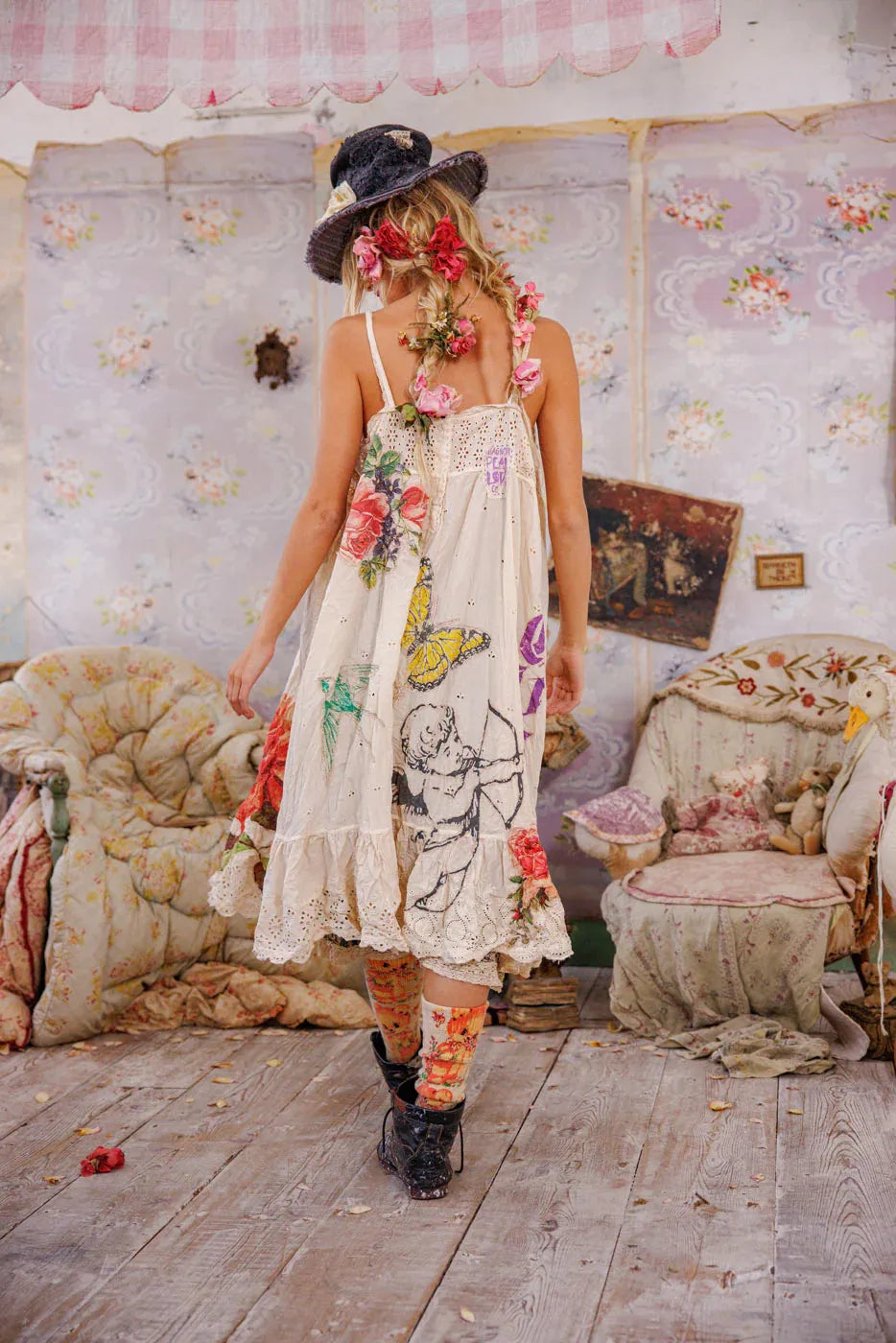 Magnolia Pearl Eyelet Avril Tank Dress 1218-MOON-OS - Stay Wild Collective  Dress