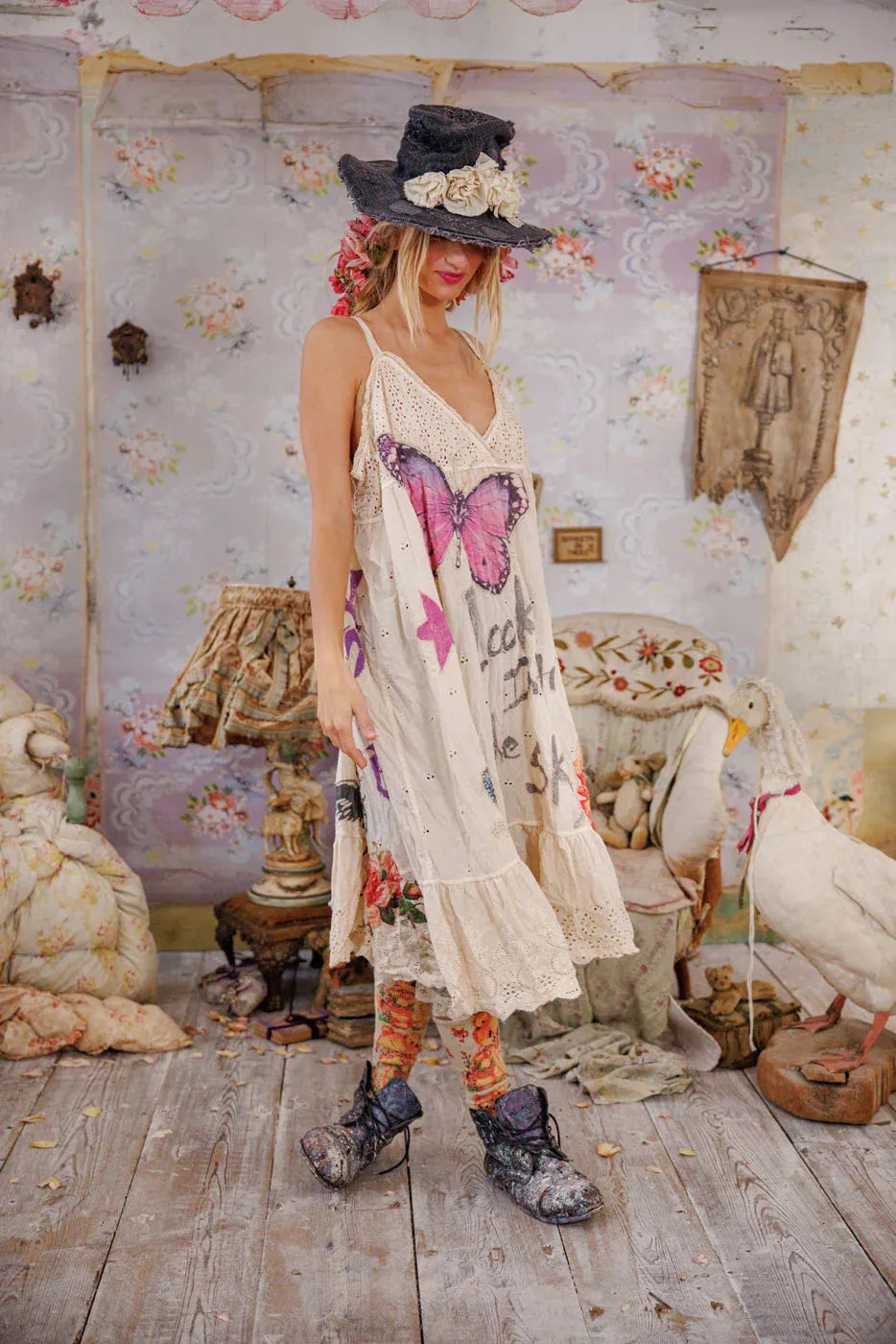 Magnolia Pearl Eyelet Avril Tank Dress 1218-MOON-OS - Stay Wild Collective  Dress