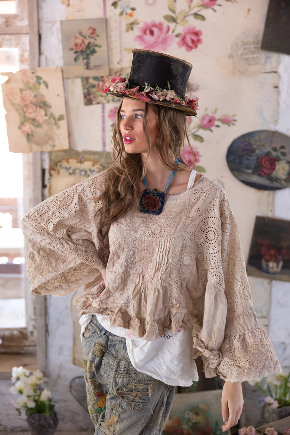 Magnolia Pearl Eyelet Dea Blouse TOP 2212-SWAN-OS - Stay Wild Collective  Shirts & Tops