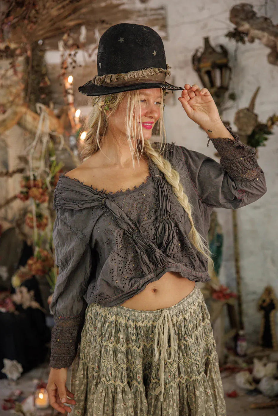 Magnolia Pearl Eyelet Nonnie Belle Blouse TOP 2239-OZZY-OS - Stay Wild Collective  Shirts & Tops