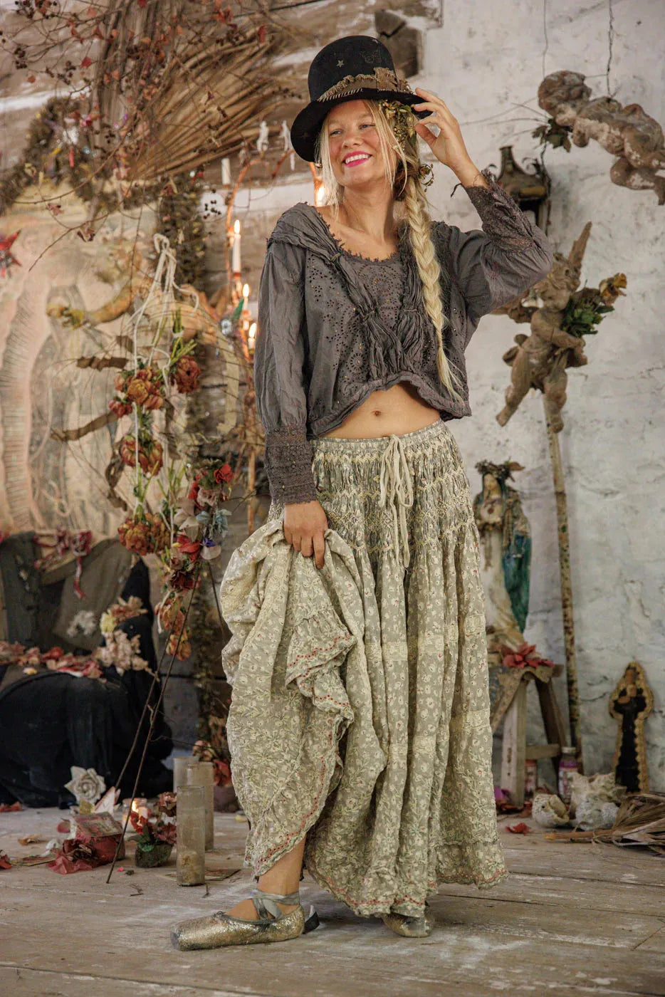 Magnolia Pearl Eyelet Nonnie Belle Blouse TOP 2239-OZZY-OS - Stay Wild Collective  Shirts & Tops