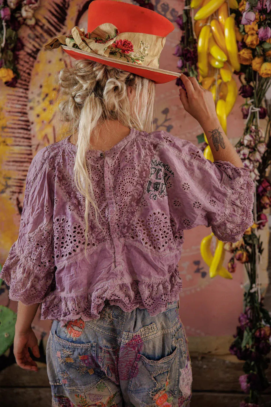 Magnolia Pearl Eyelet Rosemary Blouse TOP 2215-PPBOB-OS - Stay Wild Collective  Shirts & Tops