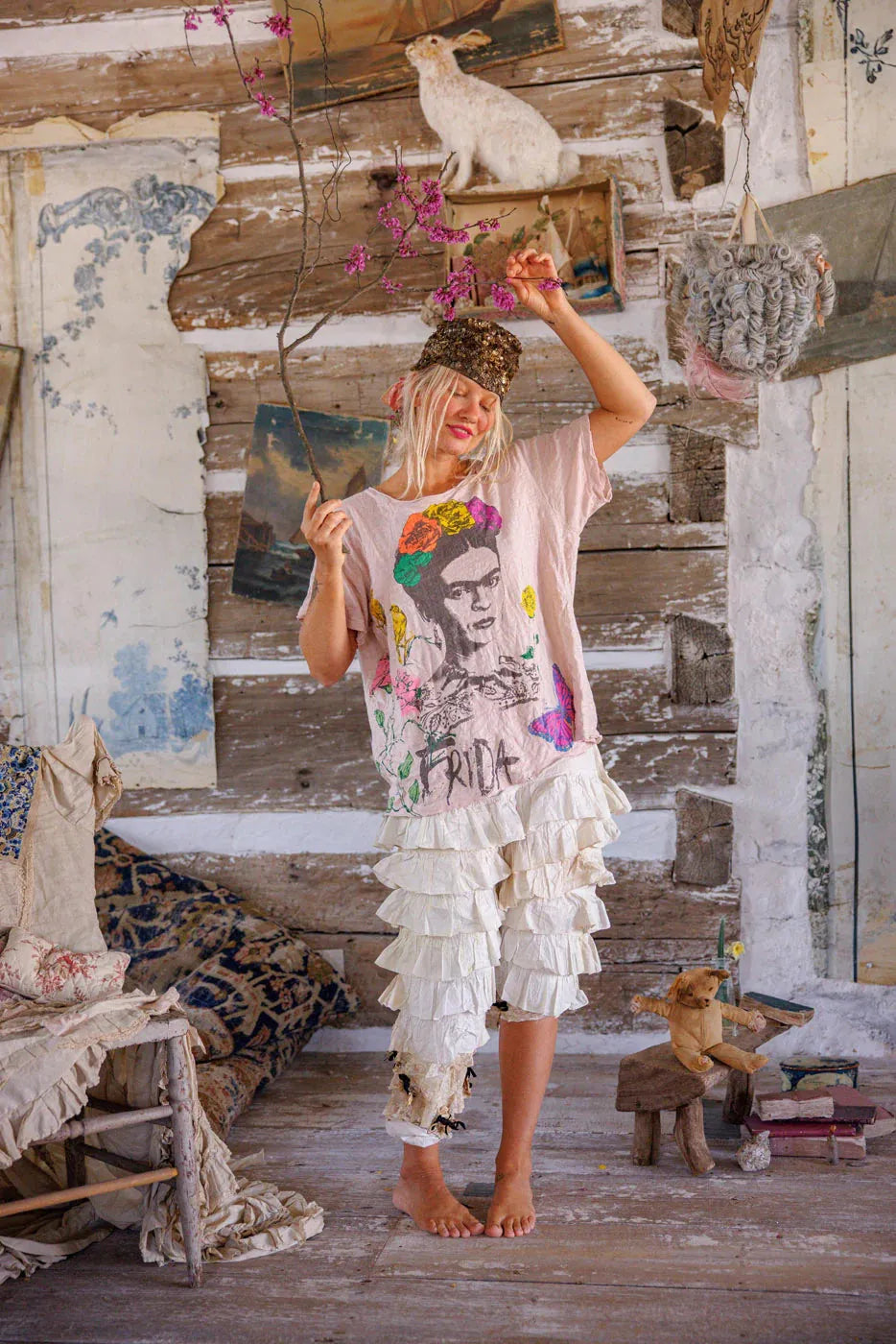 Magnolia Pearl Frida Art Is The Remedy Tee TOP 2310-LYCBS-OS - Stay Wild Collective  t shirt