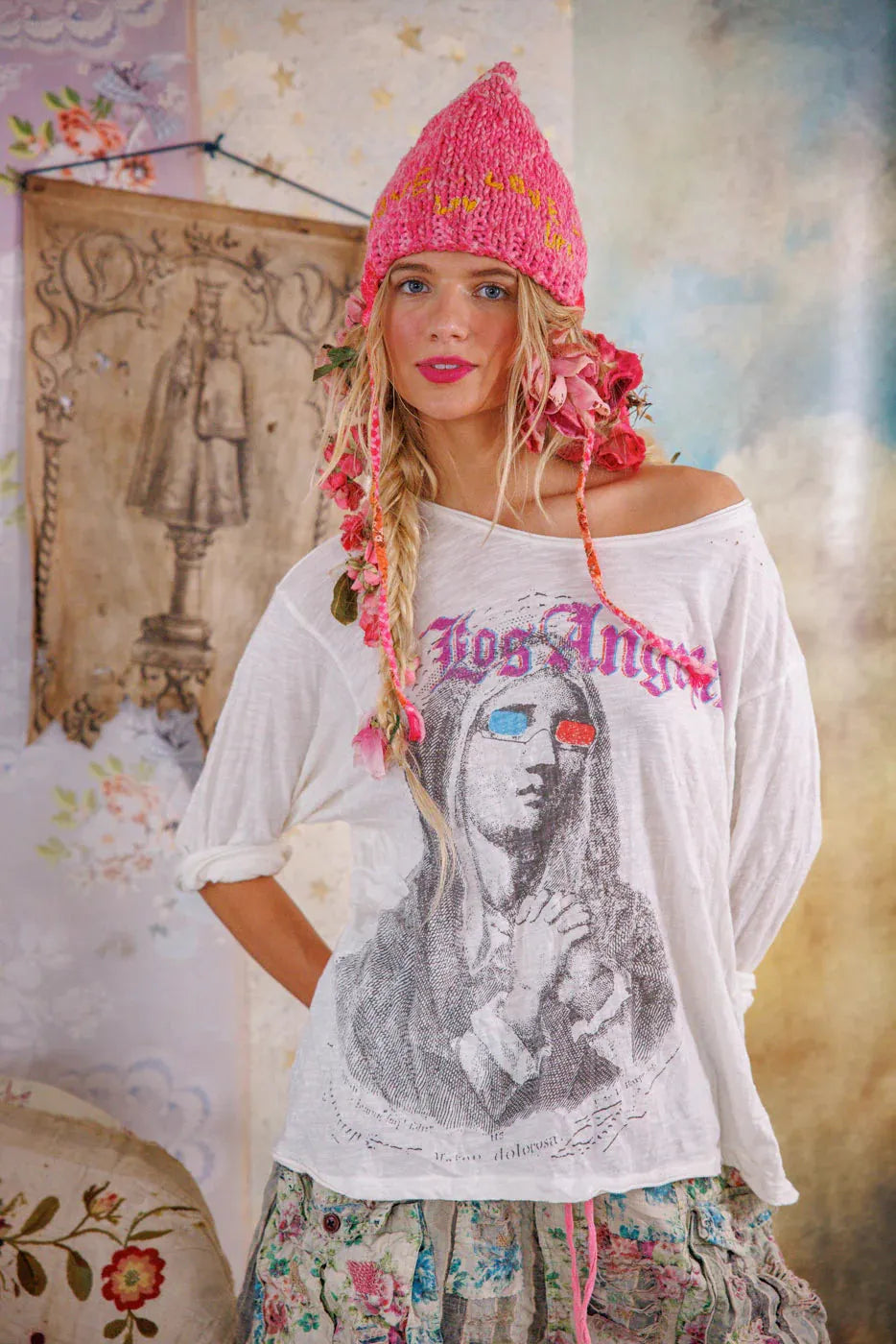 Magnolia Pearl Glitter Saint Viggo Tee TOP 2326-TRUE-OS - Stay Wild Collective  Shirts & Tops