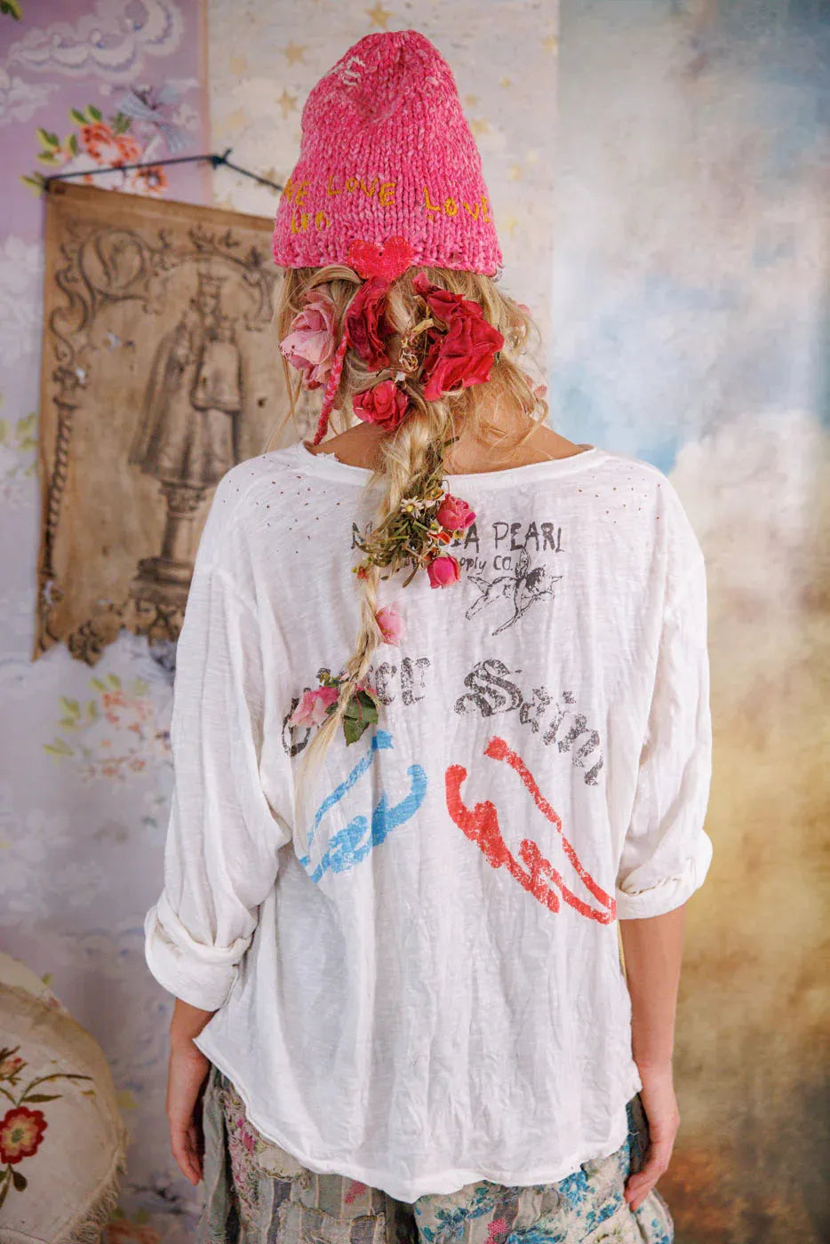 Magnolia Pearl Glitter Saint Viggo Tee TOP 2326-TRUE-OS - Stay Wild Collective  Shirts & Tops