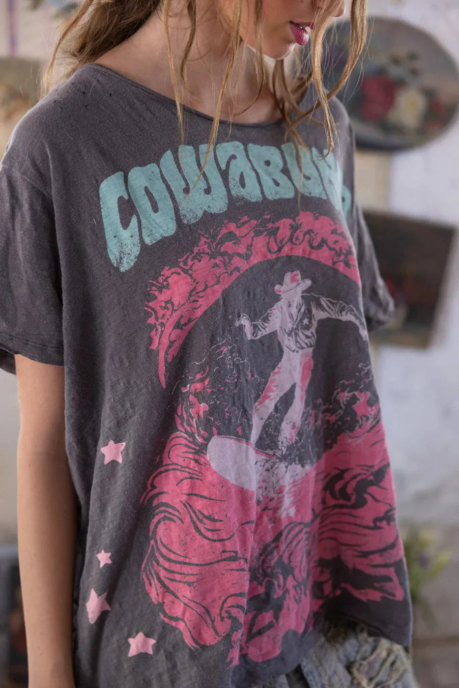 Magnolia Pearl My Spurs Cowabunga Tee TOP 2435-OZZY-OS - Stay Wild Collective  Shirts & Tops
