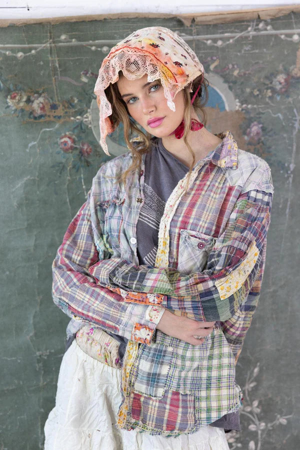 Magnolia Pearl Patchwork Kelly Western Shirt Top 1508 Madras Rainbow - Stay Wild Collective  
