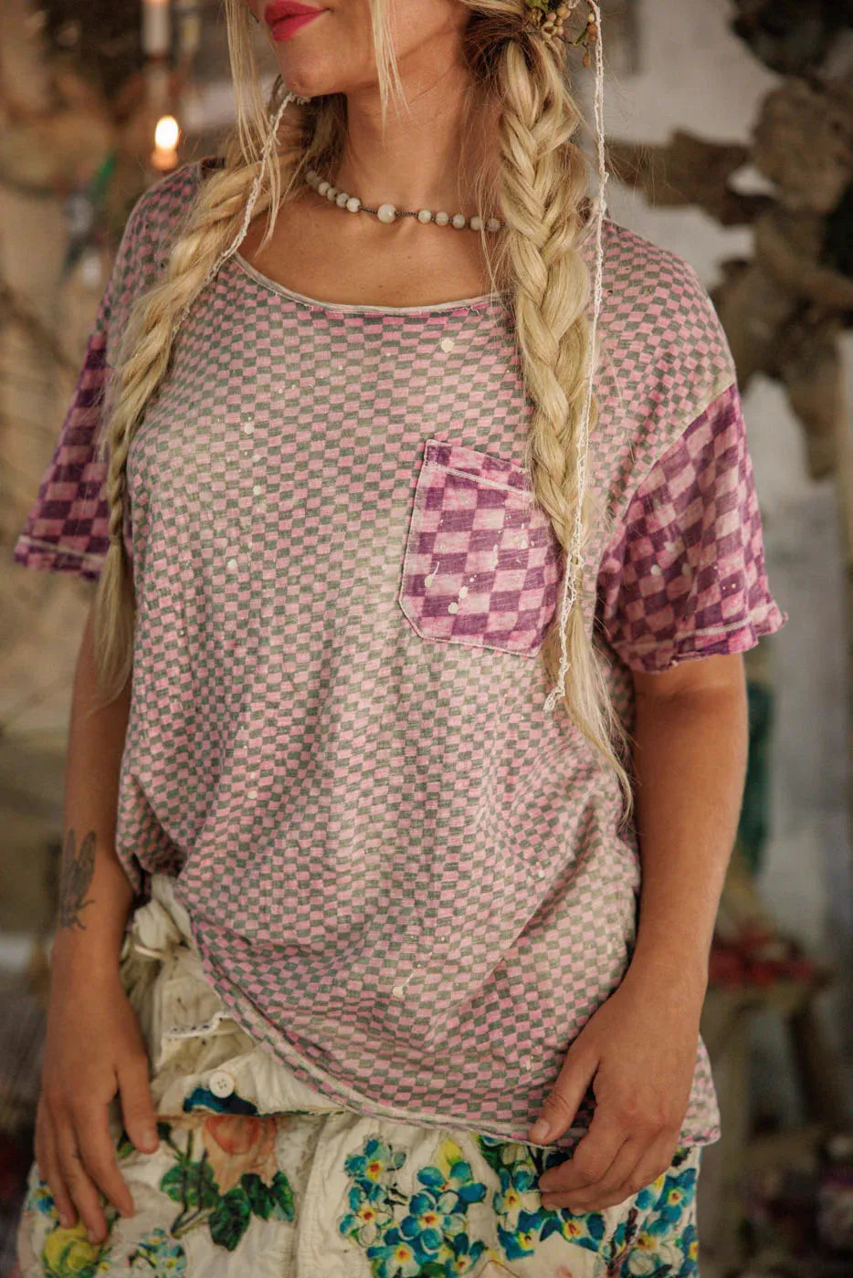 Magnolia Pearl Piecewise Pocket Tee TOP 2405-HATTR-OS - Stay Wild Collective  Shirts & Tops