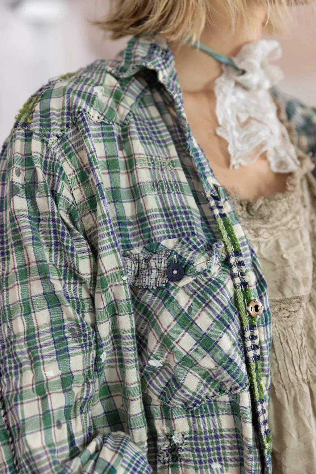Magnolia Pearl Plaid Kelly Western Shirt TOP 1501-GPAJO-OS - Stay Wild Collective  Shirts & Tops