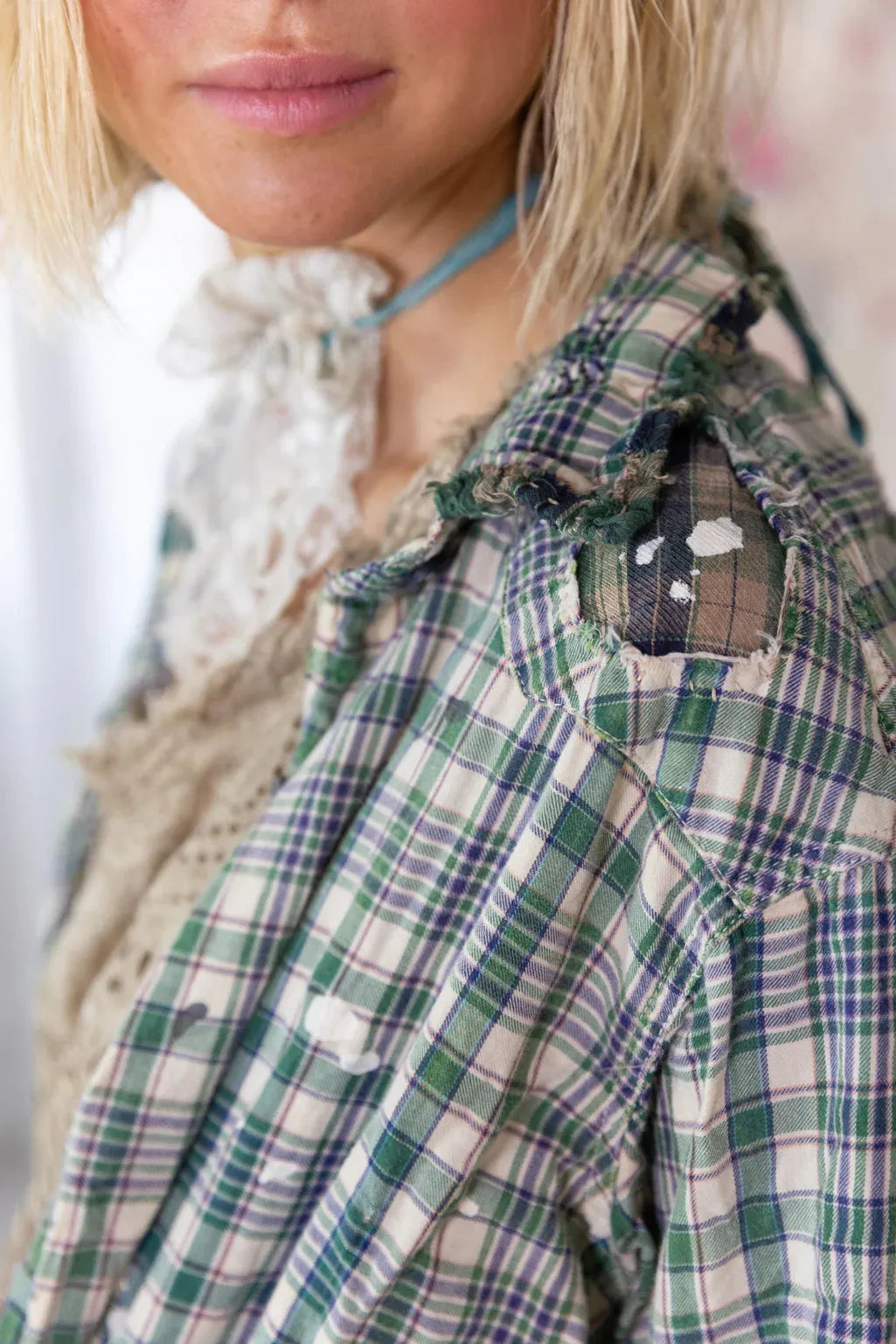 Magnolia Pearl Plaid Kelly Western Shirt TOP 1501-GPAJO-OS - Stay Wild Collective  Shirts & Tops