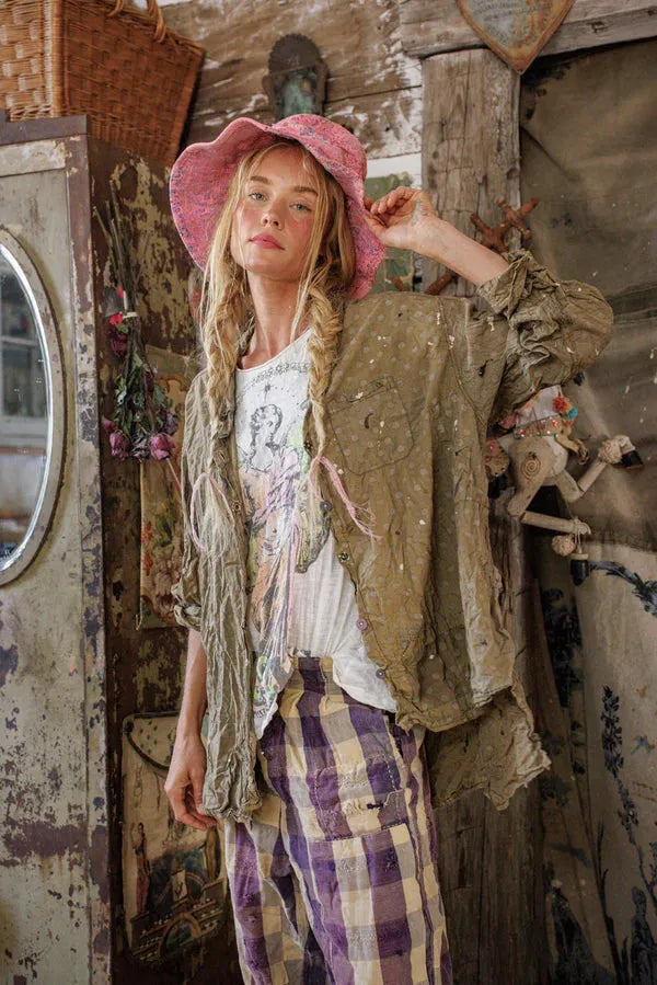 Magnolia Pearl Printed Adison Workshirt TOP 1419-EMBGL-OS - Stay Wild Collective  Shirts & Tops