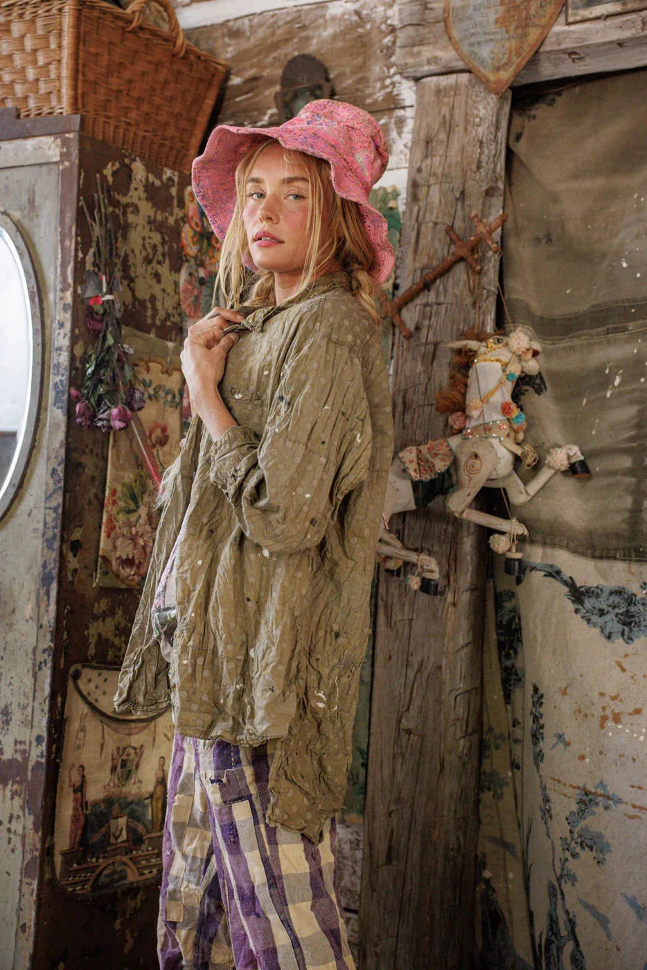 Magnolia Pearl Printed Adison Workshirt TOP 1419-EMBGL-OS - Stay Wild Collective  Shirts & Tops