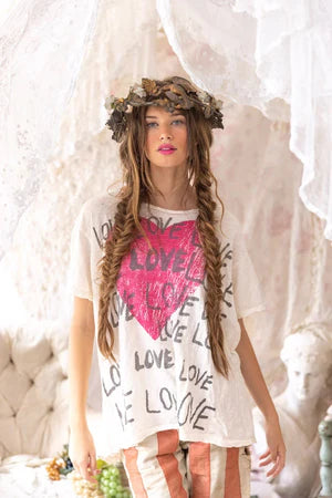 Magnolia Pearl Season Of Love Amor Tee - Top 2157 - Dragonfruit - Stay Wild Collective  T shirt