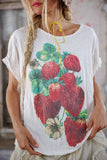 Magnolia Pearl Strawberry Blooms Tee TOP 2361-TRUE-OS - Stay Wild Collective  Shirts & Tops