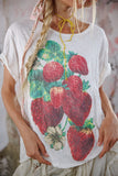Magnolia Pearl Strawberry Blooms Tee TOP 2361-TRUE-OS - Stay Wild Collective  Shirts & Tops
