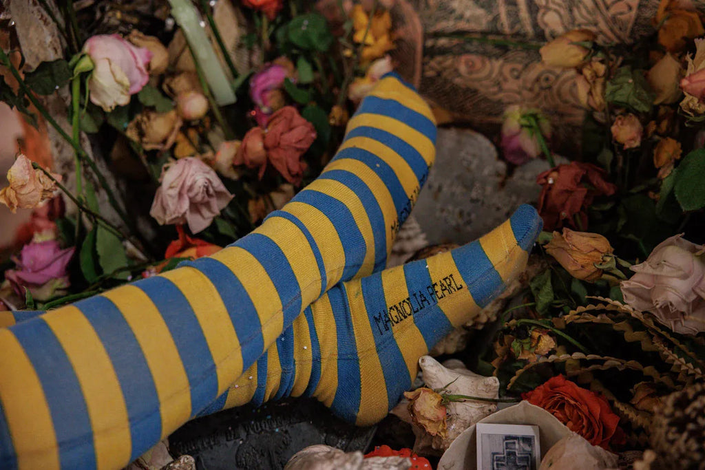 Magnolia Pearl Stripe OTK Socks 194-BIP-OS - Stay Wild Collective  Socks