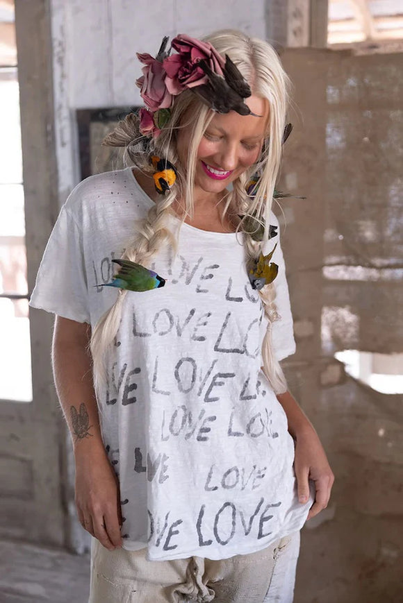Magnolia Pearl  Love Amor Tee - Top 1944 Purple True - Stay Wild Collective  T shirt