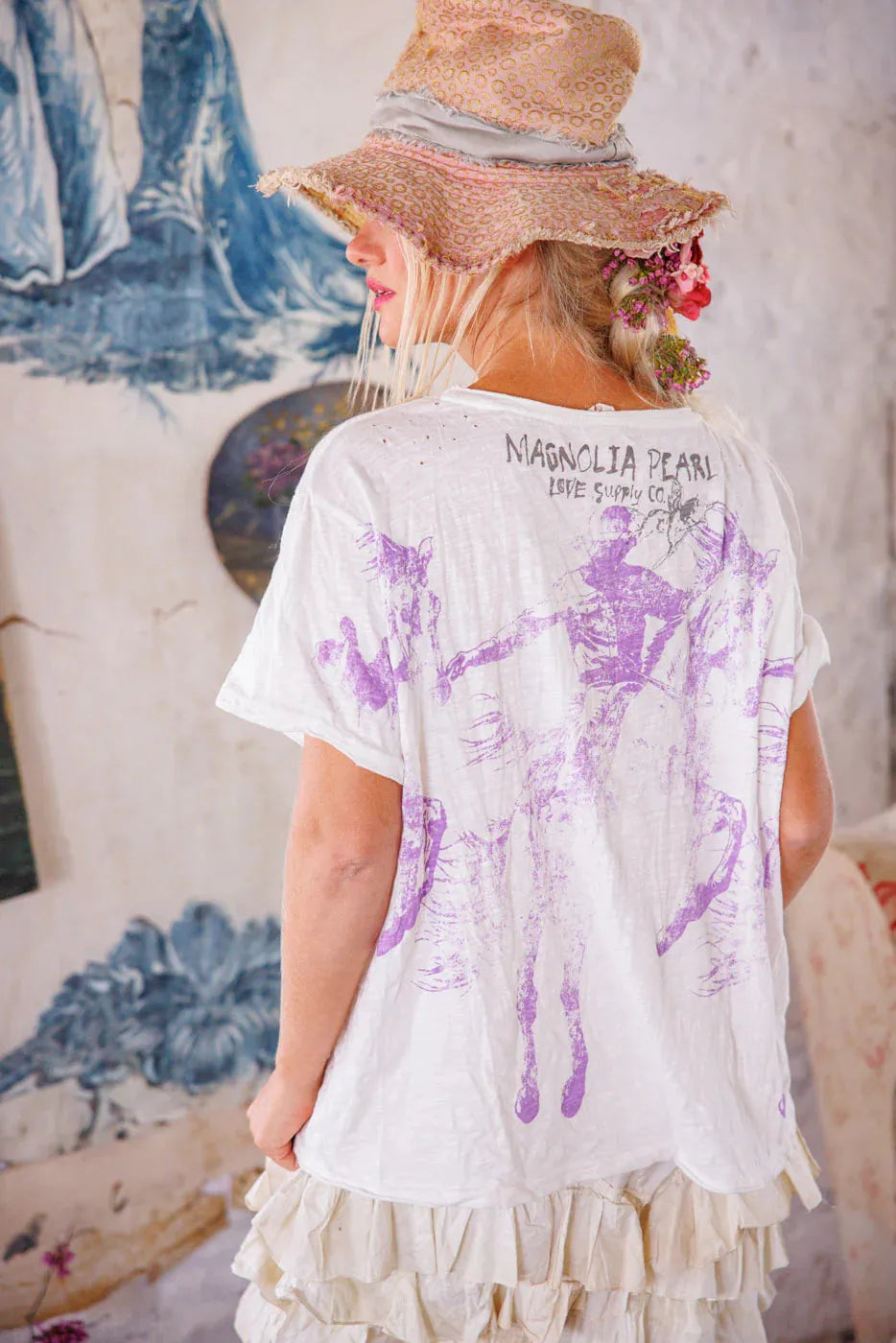 Magnolia Pearl Texas Cowboy Boyfriend Tee TOP 2387-CARSL-OS - Stay Wild Collective  t shirt