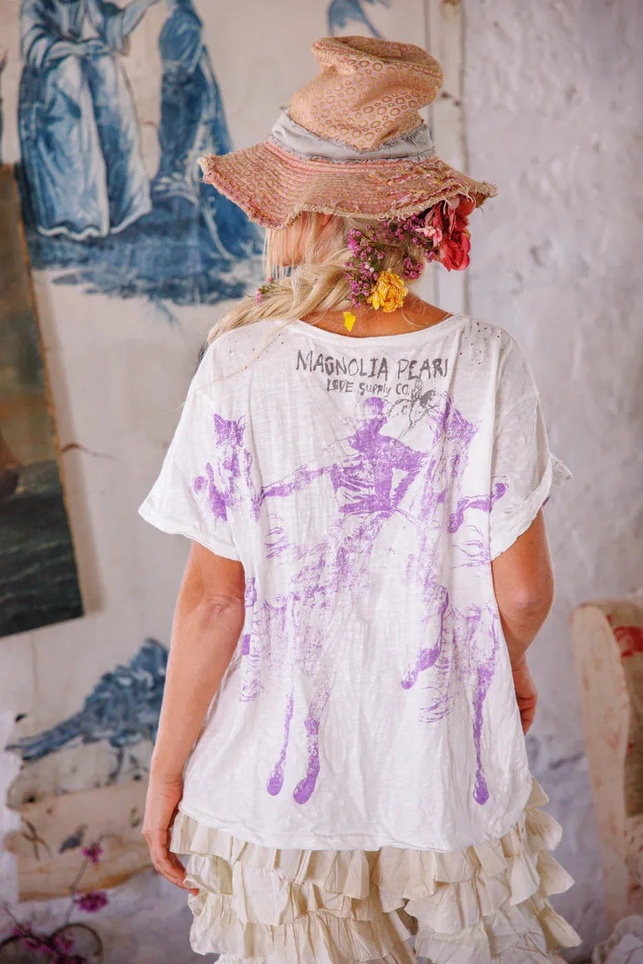 Magnolia Pearl Texas Cowboy Boyfriend Tee TOP 2387-CARSL-OS - Stay Wild Collective  t shirt