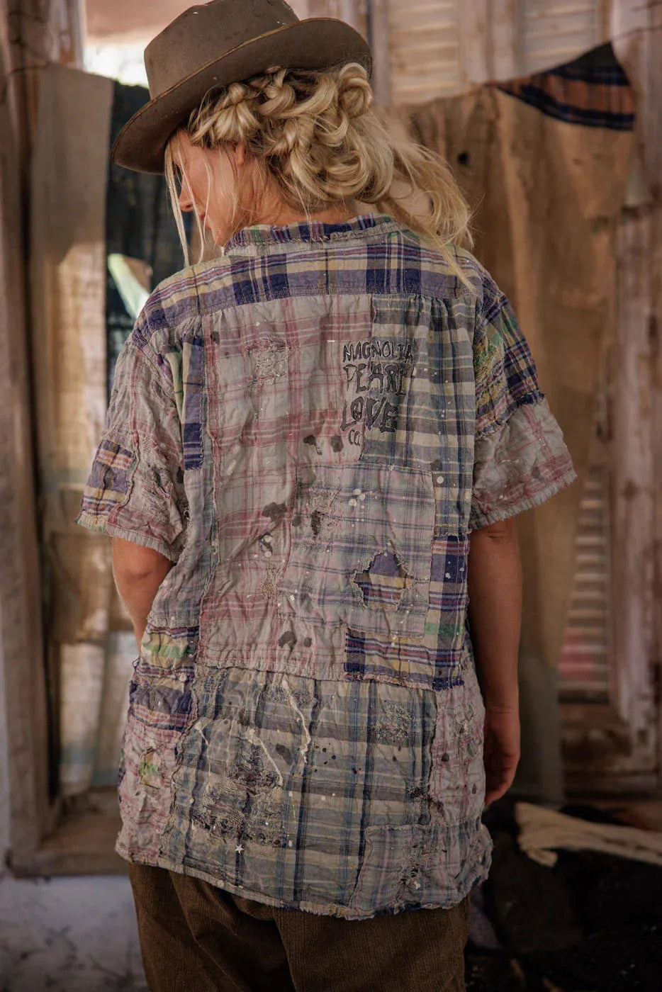 Magnolia Pearl YD Patchwork Perletta Shirt TOP 2569-MADRB-OS - Stay Wild Collective  Shirts & Tops