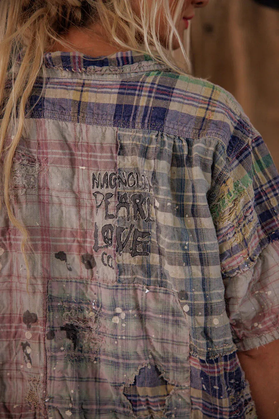 Magnolia Pearl YD Patchwork Perletta Shirt TOP 2569-MADRB-OS - Stay Wild Collective  Shirts & Tops