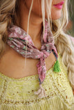 Magnoila Pearl Tassel Handkerchief SCARF 231-CLTPY-OS - Stay Wild Collective  scarf