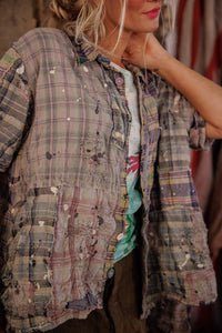 Magnolia Pearl YD Patchwork Perletta Shirt TOP 2569-MADRB-OS - Stay Wild Collective  Shirts & Tops
