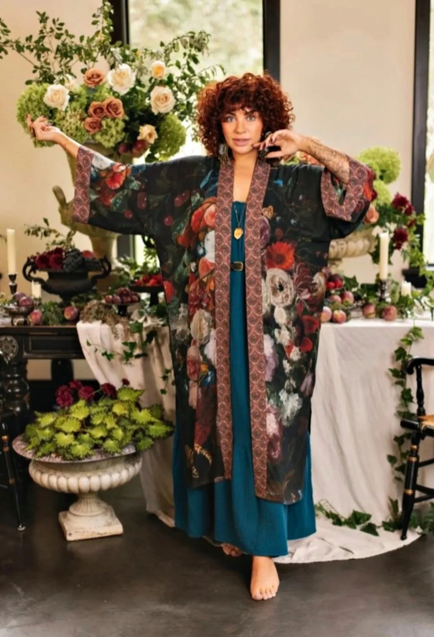 Market Of Stars Flight Of Fancy Opera Duster Bamboo Kimono - Stay Wild Collective  Kimono