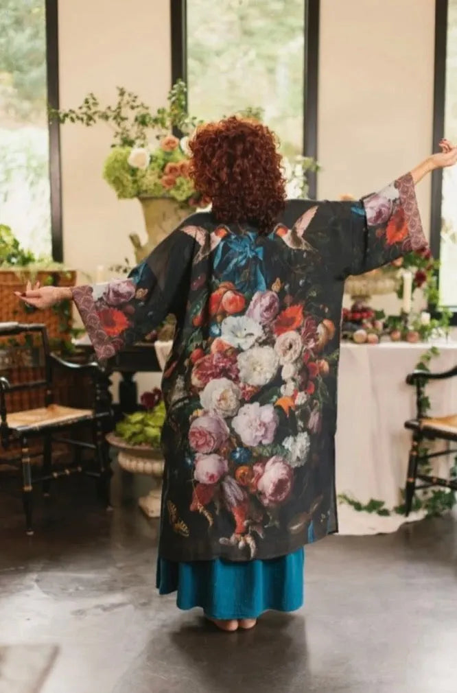 Market Of Stars Flight Of Fancy Opera Duster Bamboo Kimono - Stay Wild Collective  Kimono