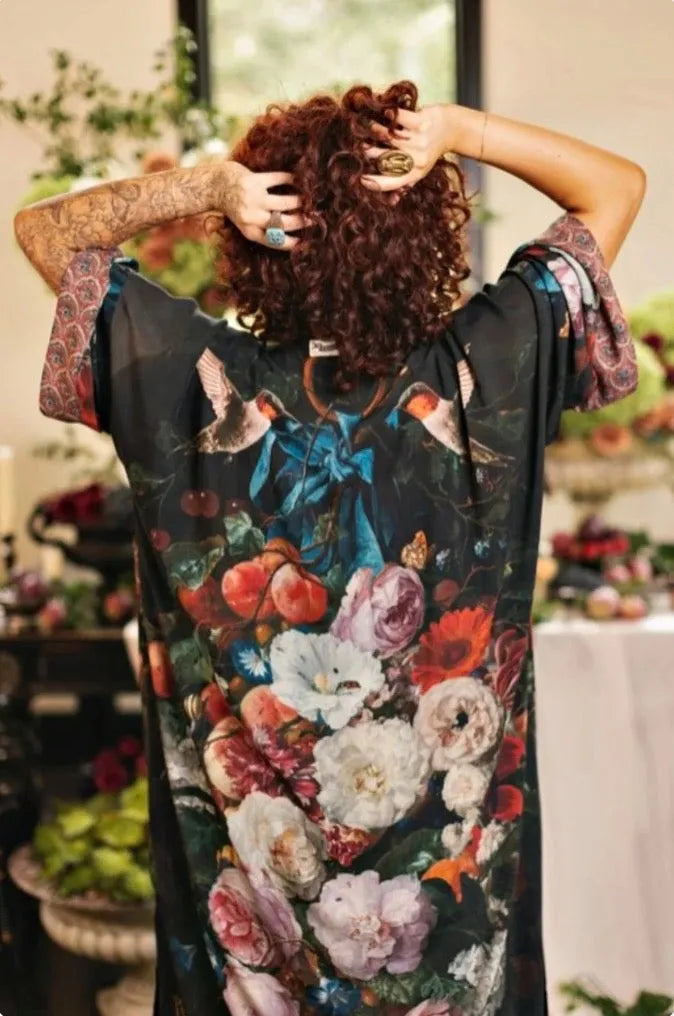 Market Of Stars Flight Of Fancy Opera Duster Bamboo Kimono - Stay Wild Collective  Kimono