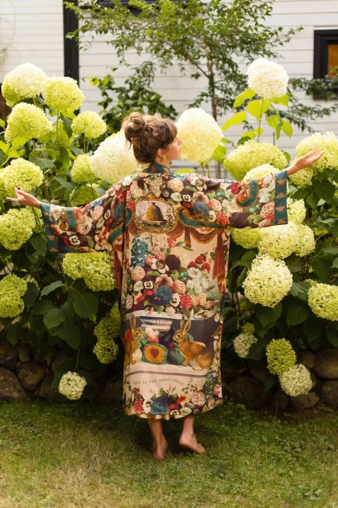 Market Of Stars Stay Gold Opera Duster Bamboo Kimono - Stay Wild Collective  Kimono