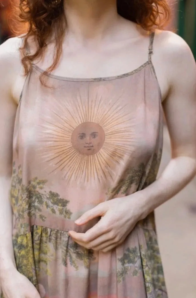 Market of Stars Friendship Love and Truth Vintage Wash Bohéme Slip Dress - Stay Wild Collective  Dress