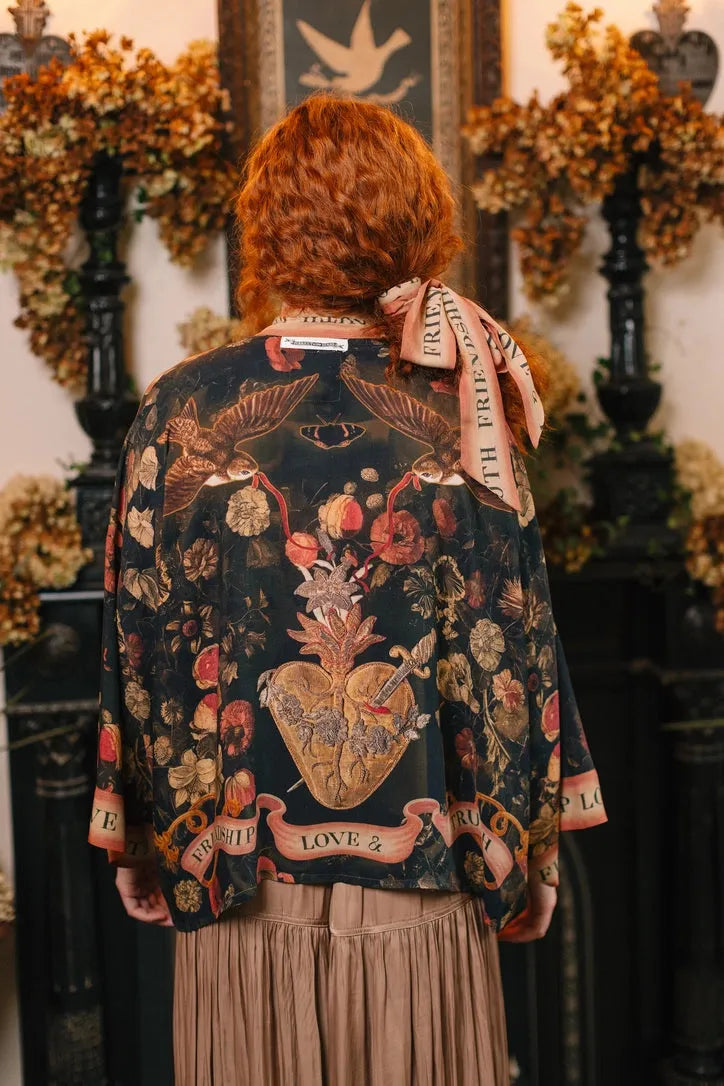 Market of Stars 'Heart Of Gold' Pixie Duster Cropped Kimono - Stay Wild Collective  