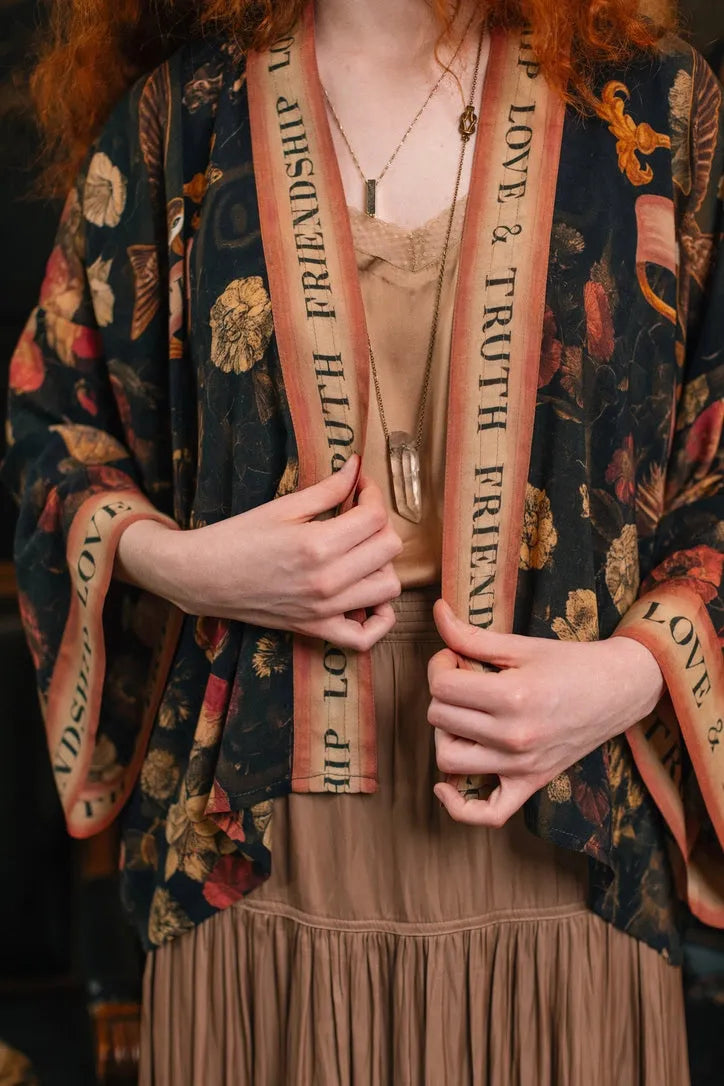 Market of Stars 'Heart Of Gold' Pixie Duster Cropped Kimono - Stay Wild Collective  