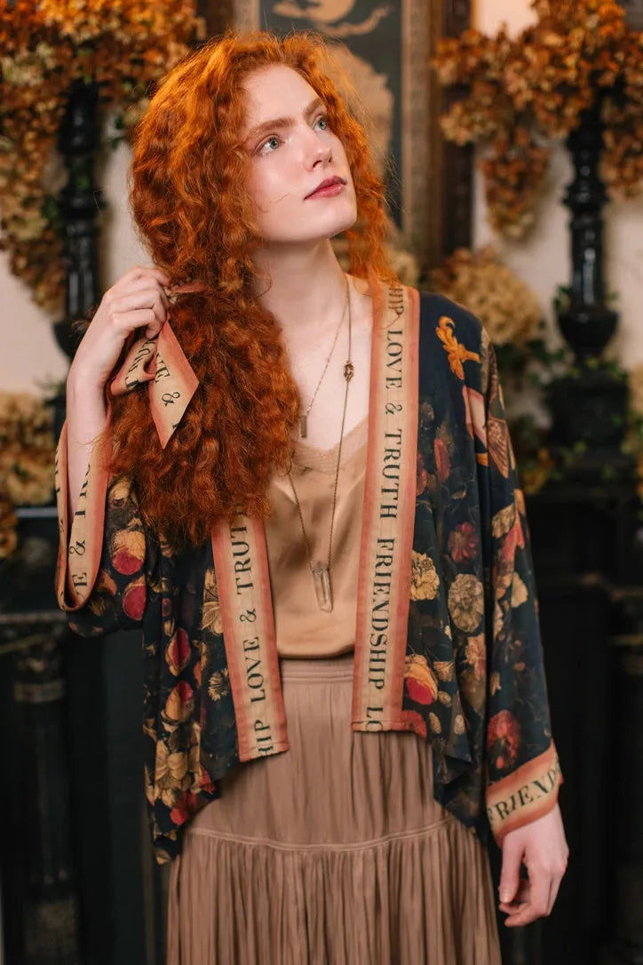 Market of Stars 'Heart Of Gold' Pixie Duster Cropped Kimono - Stay Wild Collective  
