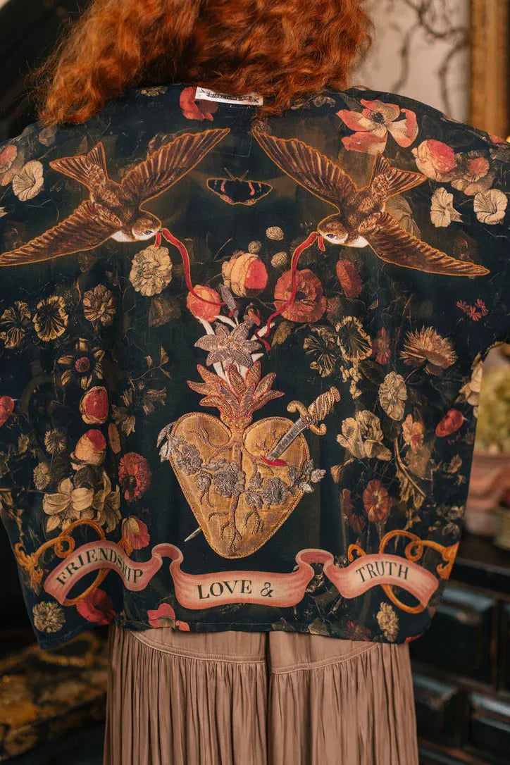 Market of Stars 'Heart Of Gold' Pixie Duster Cropped Kimono - Stay Wild Collective  