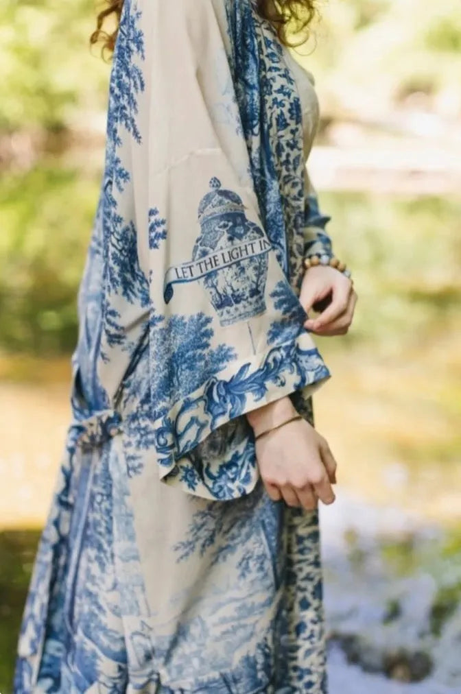 Market of Stars Let the Light in Opera Duster Bamboo Kimono - Stay Wild Collective  Kimono Outerwear