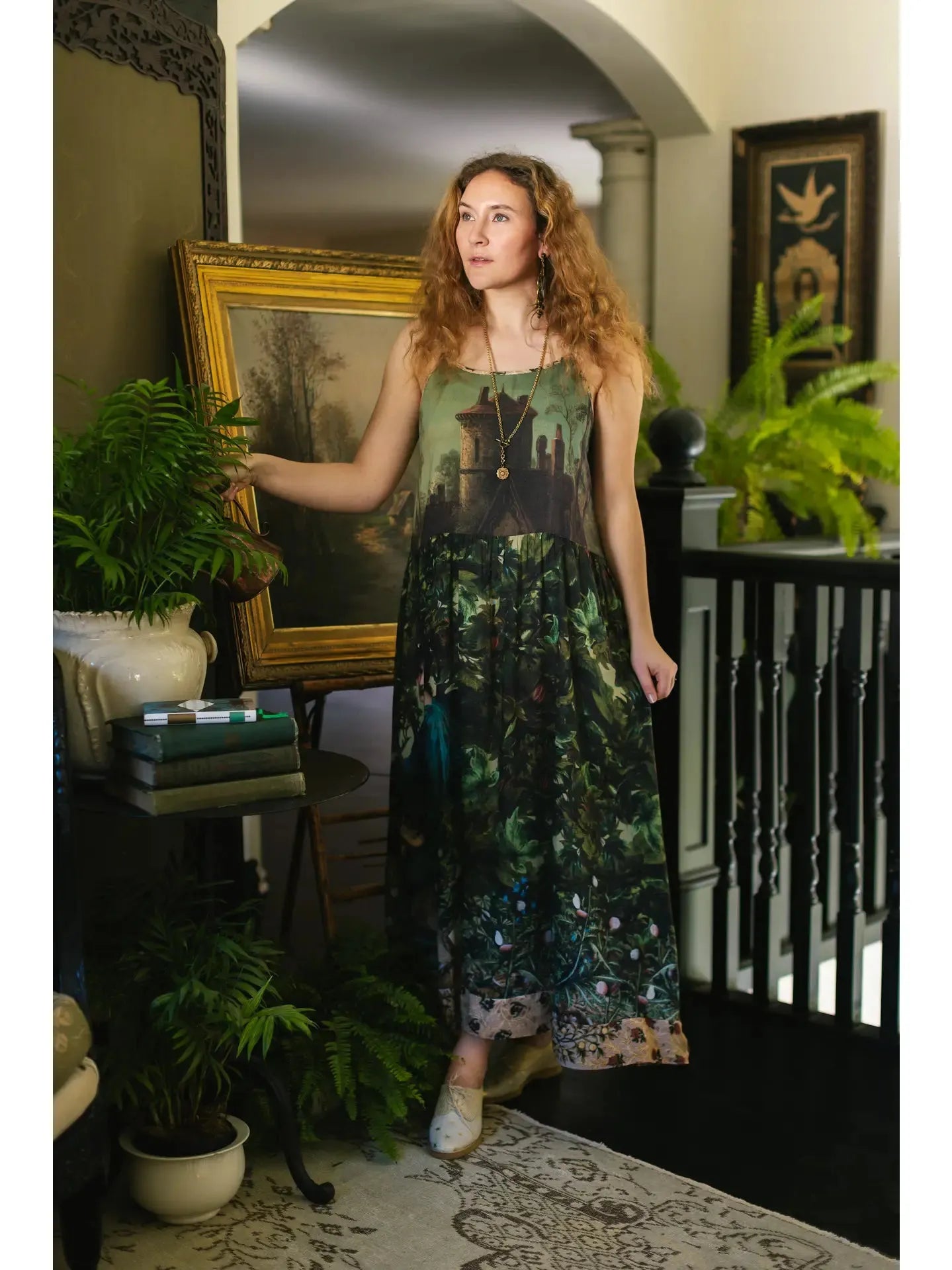 Market of stars Bella Notte Bohéme Bamboo Slip Dress with Moon and Rabbit - Stay Wild Collective  Dress